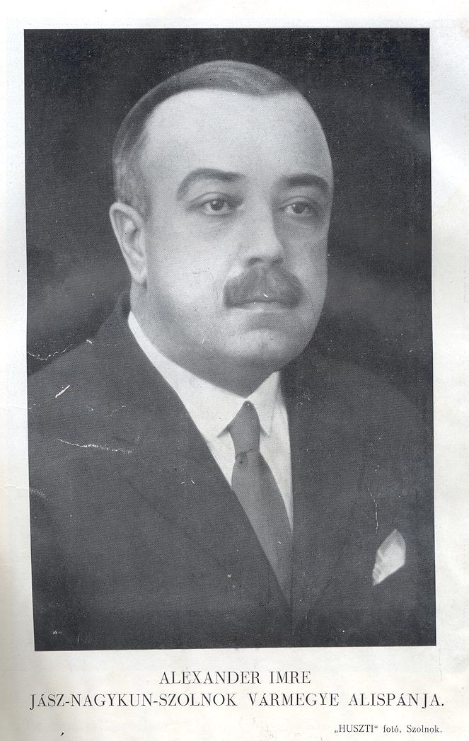 ALEXANDER IMRE J�SZ-NAGYKUN-SZOLNOK MEGYE ALISP�NJA